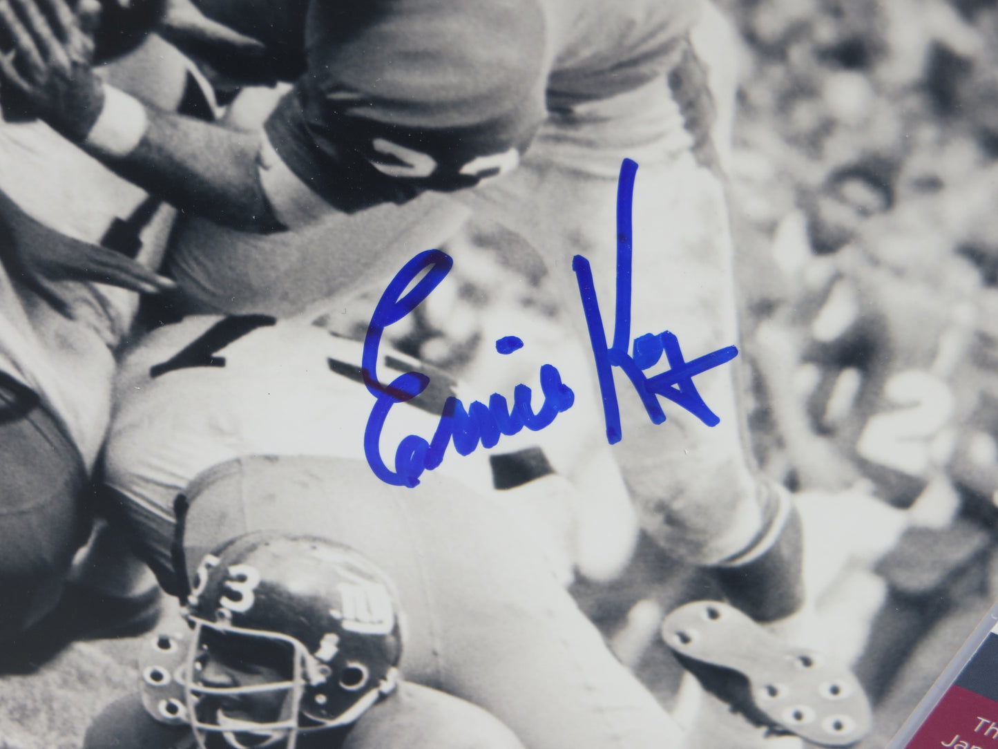 ERNIE KOY NEW YORK GIANTS SIGNED 8x10 PHOTO JSA COA