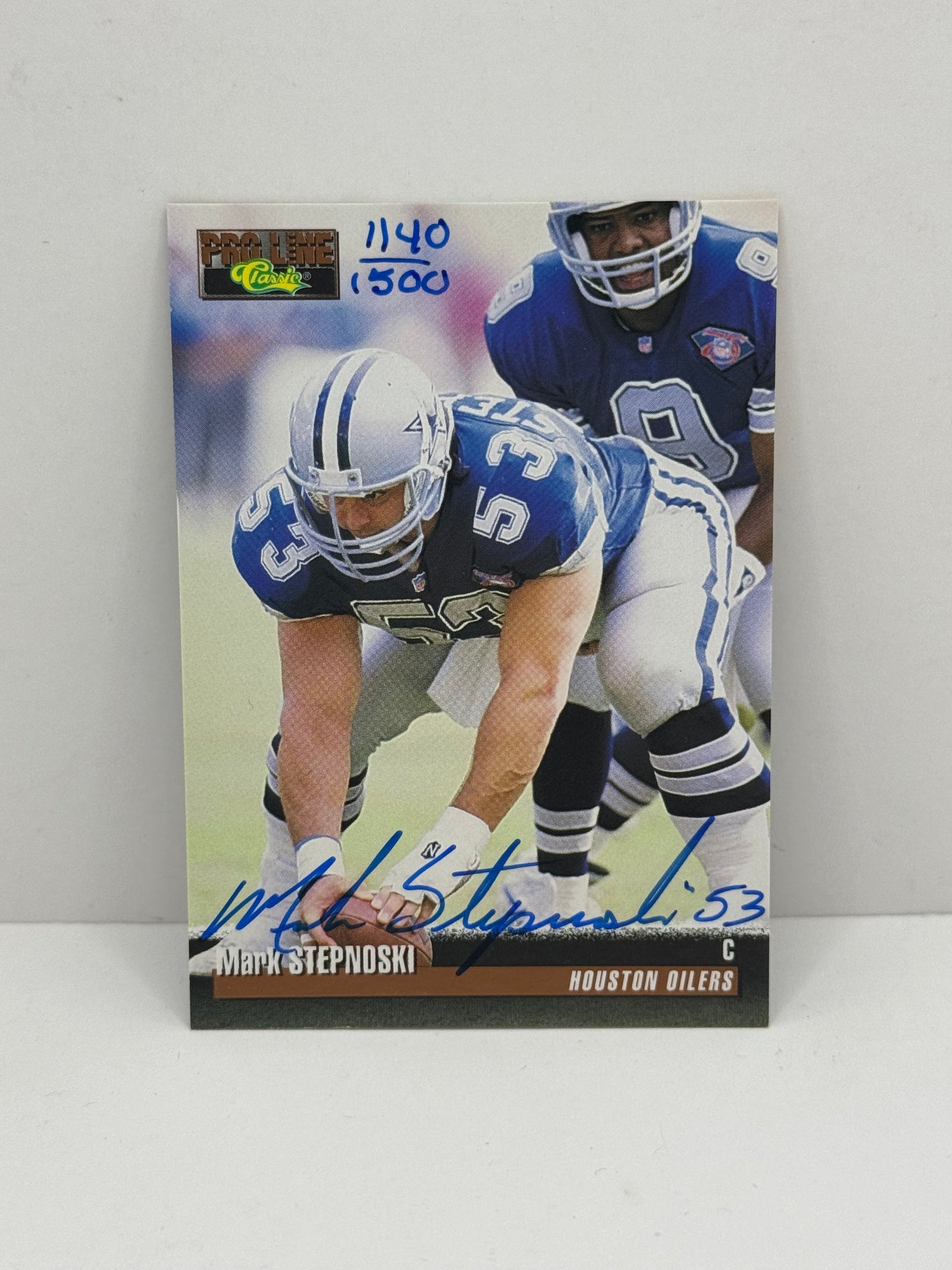 1995 Classic Mark Stepnoski Pro Line Authentic Autograph /1500 Cowboys